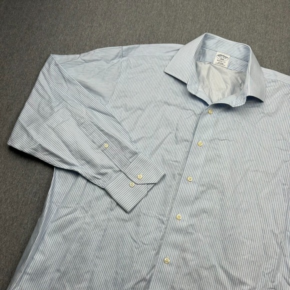 Brooks Brothers Other - Brooks Brothers Regent Fit Button Up Long Sleeve Dress Shirt Mens 17.5-4/5 Blue